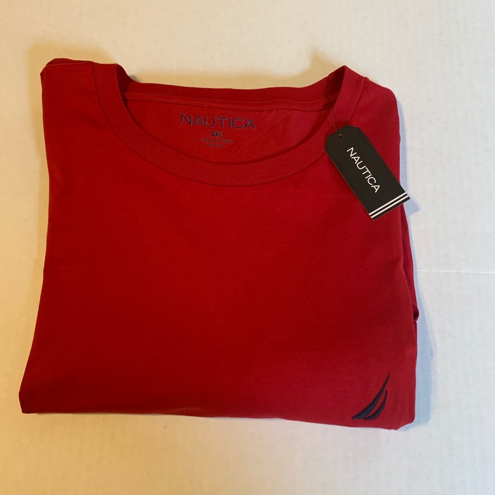 NAUTICA  3XL RED TEE SHIRT NWT